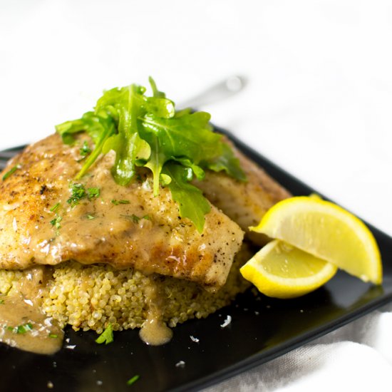 Tilapia with a 4-Herb White Wine Sauce