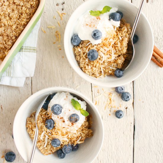 Coconut Chai Baked Oatmeal