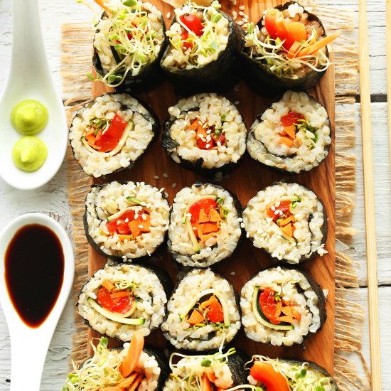 Veggie Brown Rice Sushi