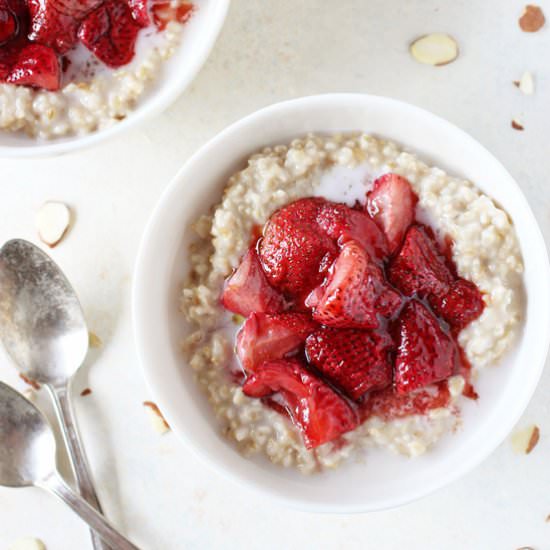 strawberries & cream oatmeal