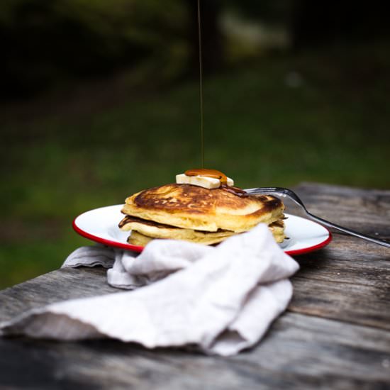 Mason Jar Campfire Pancakes