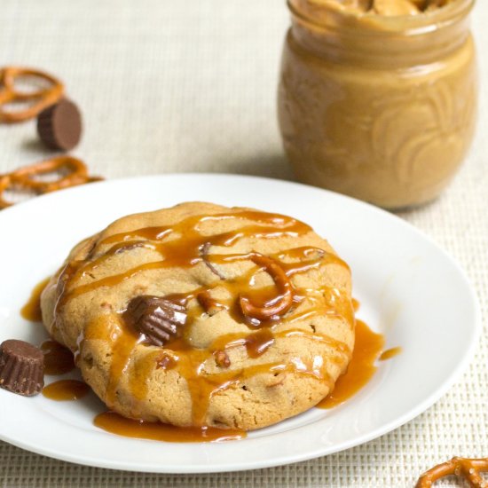 Peanut Butter Cup Pretzel Cookies