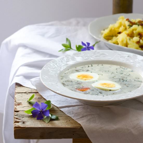 Sorrel and Nettle Soup