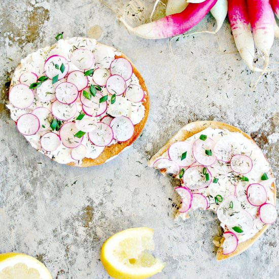 French Breakfast Radishes on Toast