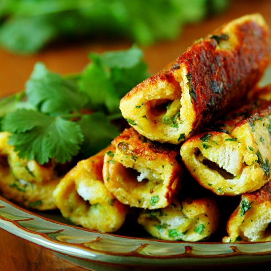 Aloo Masala French Toast Rollups