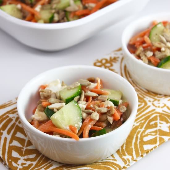 Carrot and Cucumber Balsamic Salad