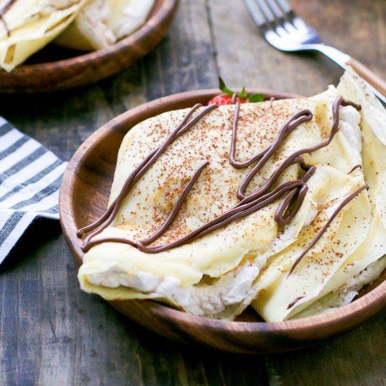 Crepes with Vanilla Bean Whipped Cream