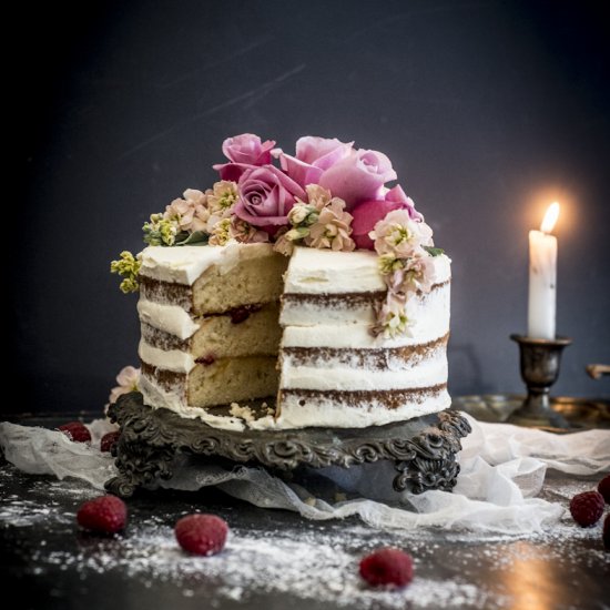 Lemon and Raspberry Layer Cake