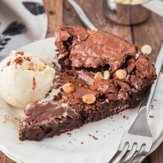 Double Chocolate Skillet Brownie