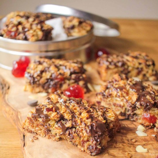 Cherry and Dark Chocolate FlapJacks