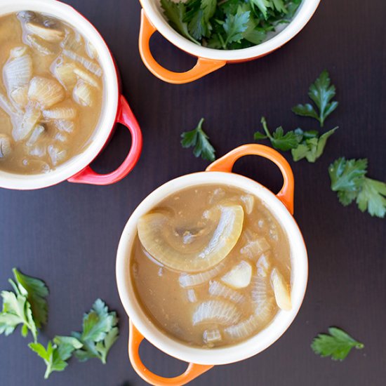 French Onion Soup With Mushrooms