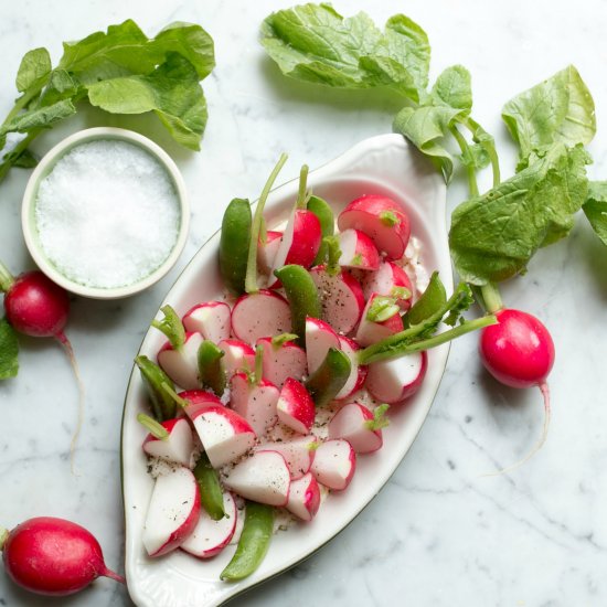 Radishes, Sugar Snaps and Butter