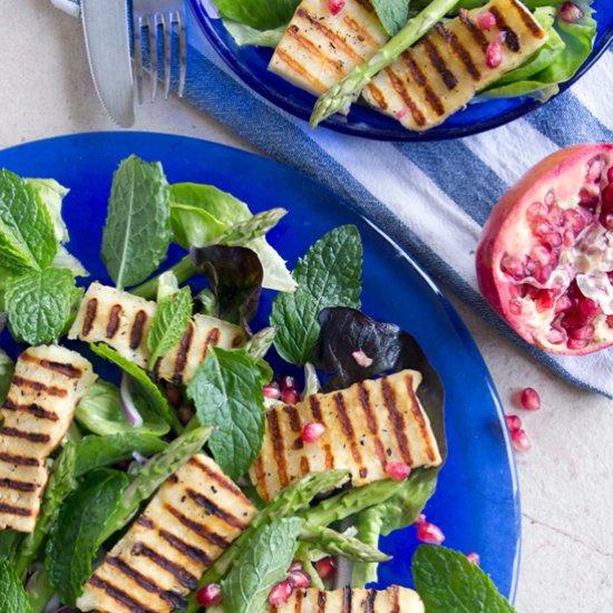 Halloumi and Pomegranate Salad