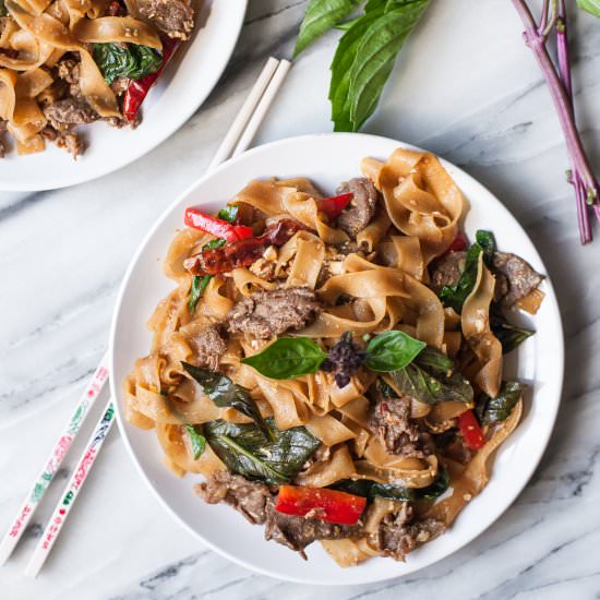 Thai Basil Noodles with Beef