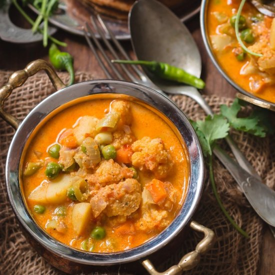 South Indian Style Vegetable Kurma