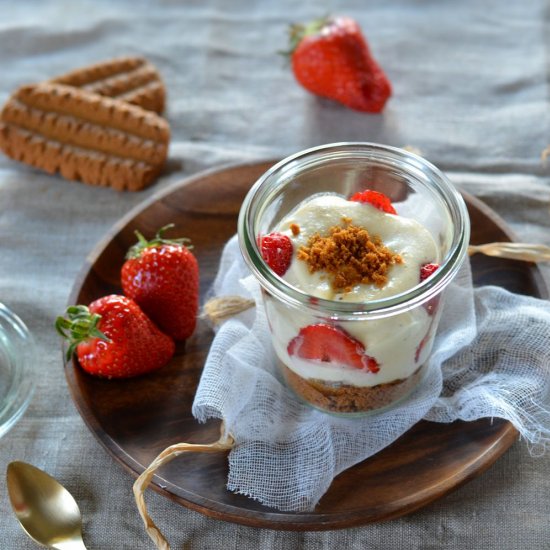 Strawberry and Speculoos Tiramisu