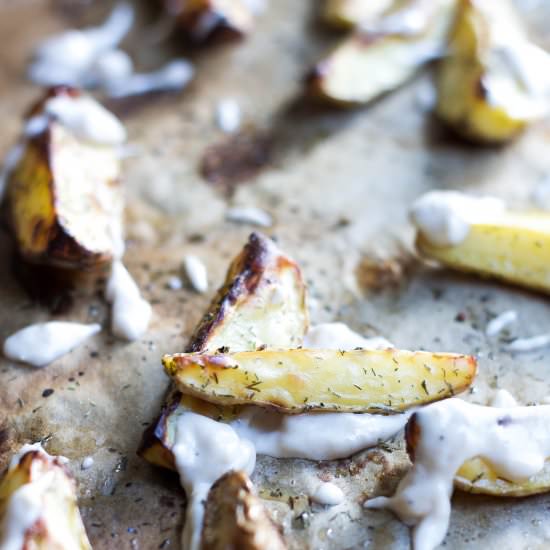 Dill Roasted Fingerlings w/ Aioli