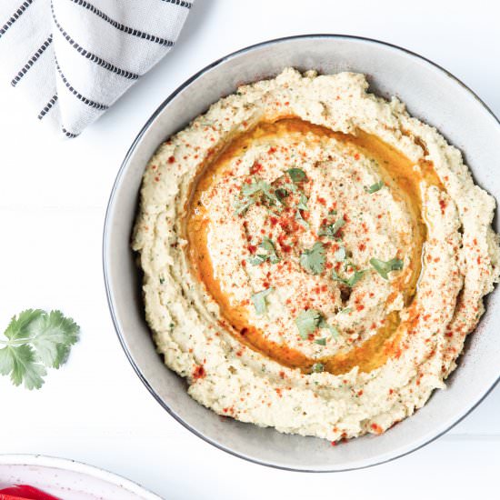 Chipotle Lime Cauliflower Hummus