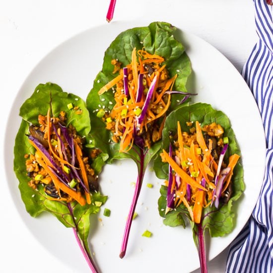 Asian Swiss Chard Wraps