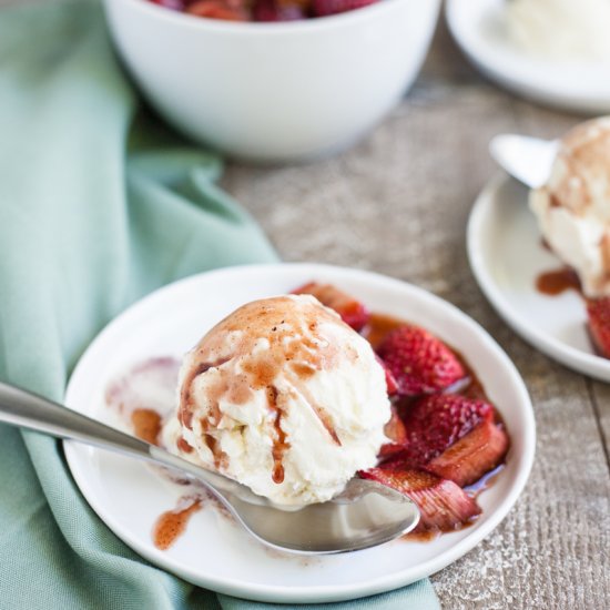 Roasted Strawberries and Rhubarb