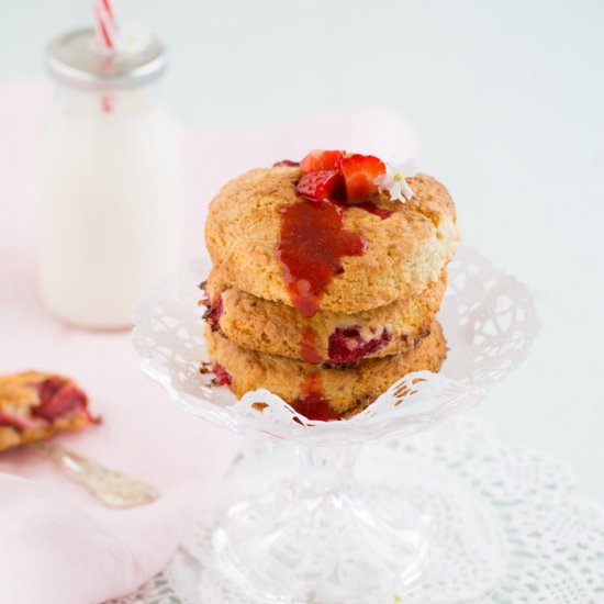 Strawberry butter scones