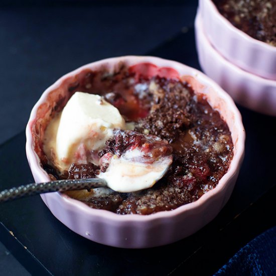 Rhubarb crumble