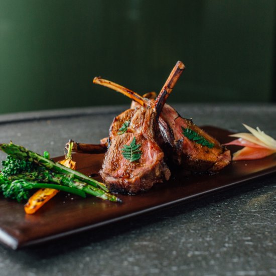 chargrilled teriyaki lamb chops