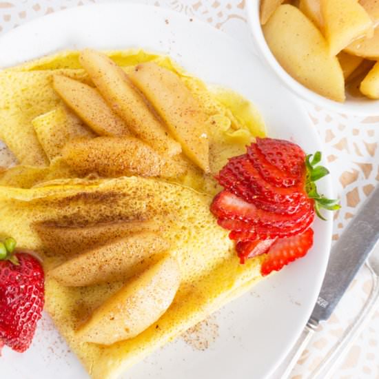 Breakfast Crepes with Spiced Apple