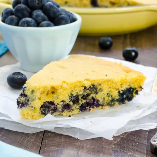 Blueberry Maple Skillet Cornbread