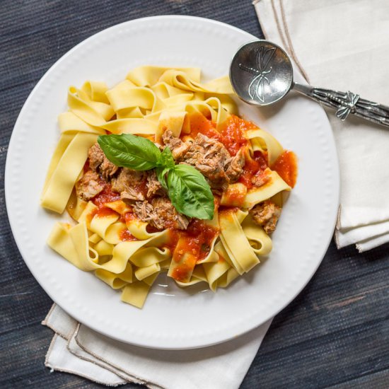 Pappardelle Pasta with Pork Ragu