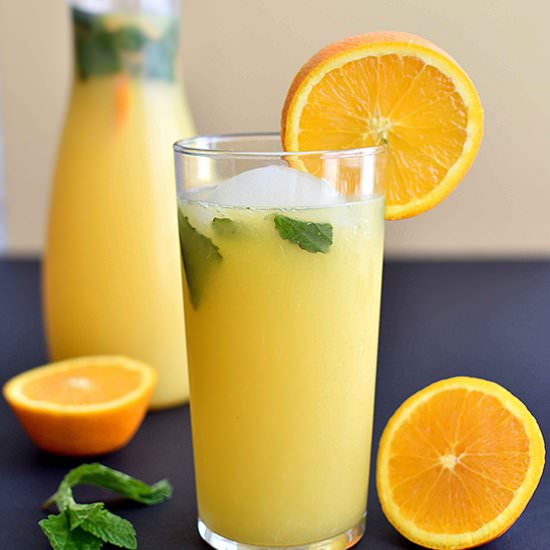 Refreshing Orange Mint mocktail