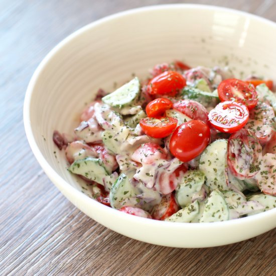 The Yummiest Creamy Tahini Salad