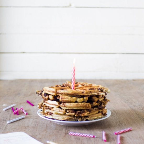 PB and Honey Rice Krispie Treat Waffles