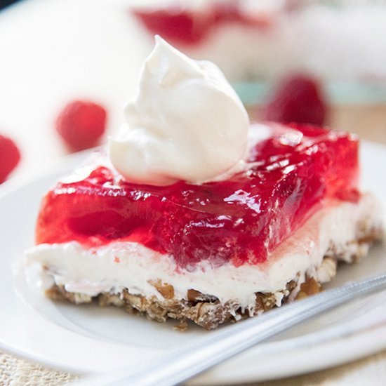 Raspberry Pretzel Jello Salad