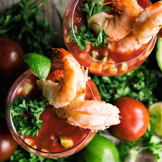 Shrimp And Gazpacho Bowls