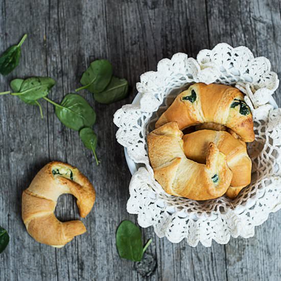 Ricotta Spinach Croissants