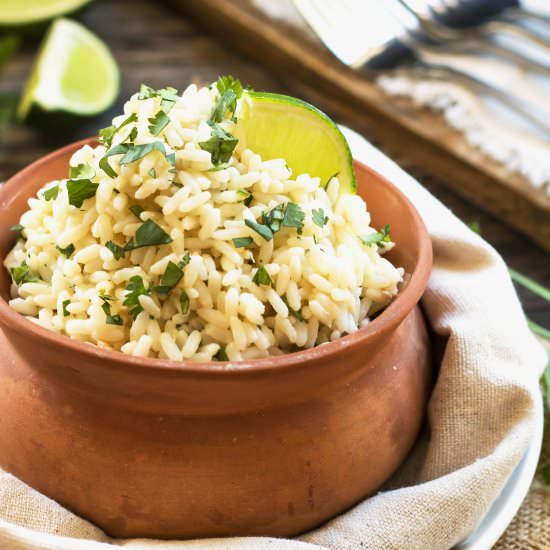 Coconut Cilantro Lime Brown Rice