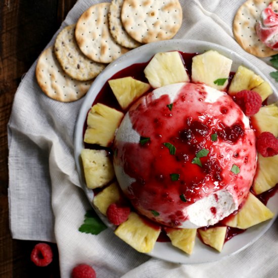 Savory Raspberry Pineapple Coeur al Creme