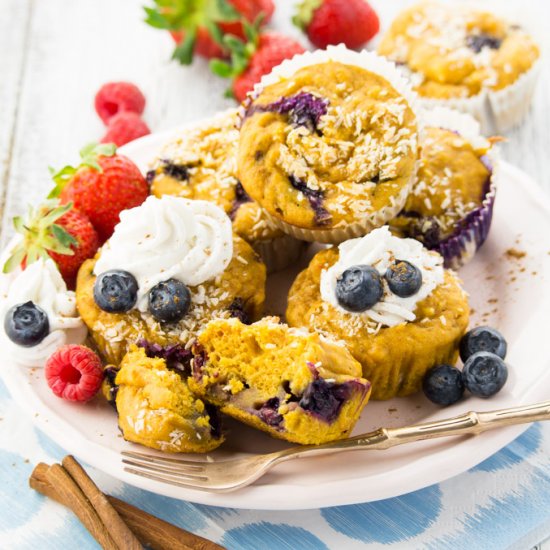 Sweet Potato Blueberry Muffins