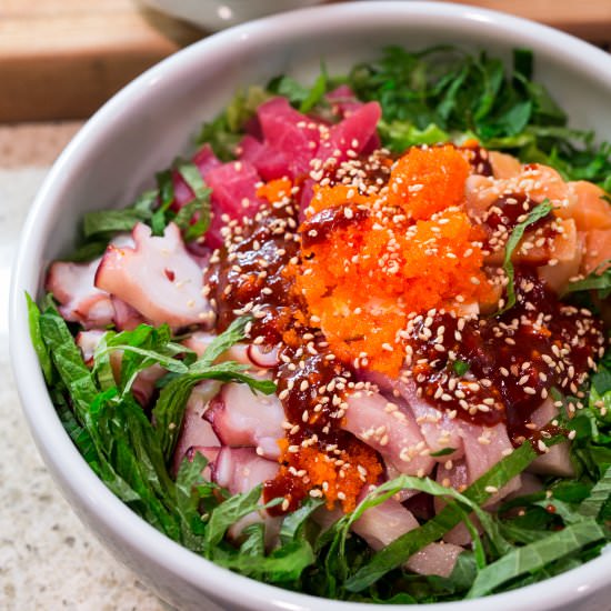 How to Make Korean Sashimi Rice