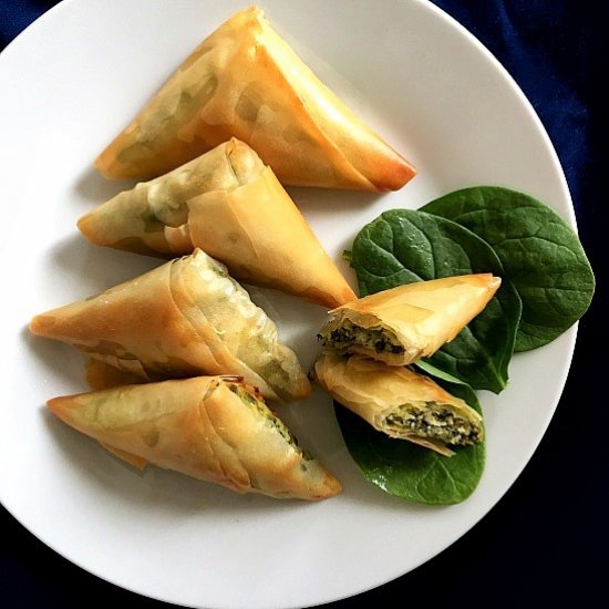 Greek Spinach and Cheese Triangles