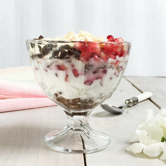 Oreo Pomegranate Chocolate Trifle