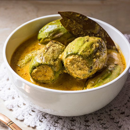 Stuffed Pointed Gourds with Paneer