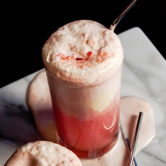 Soju Blood Orange Cream Soda Floats