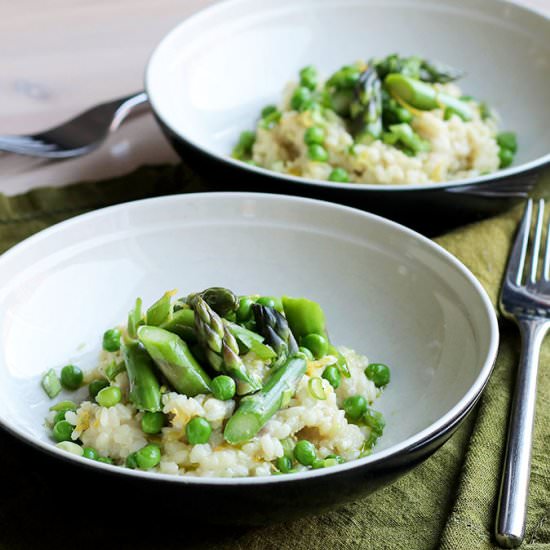 Lemon risotto w/ asparagus