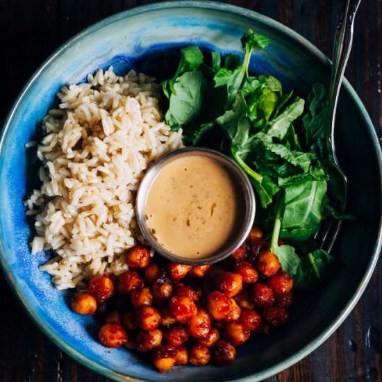 Barbecue Chickpea Rice Bowl