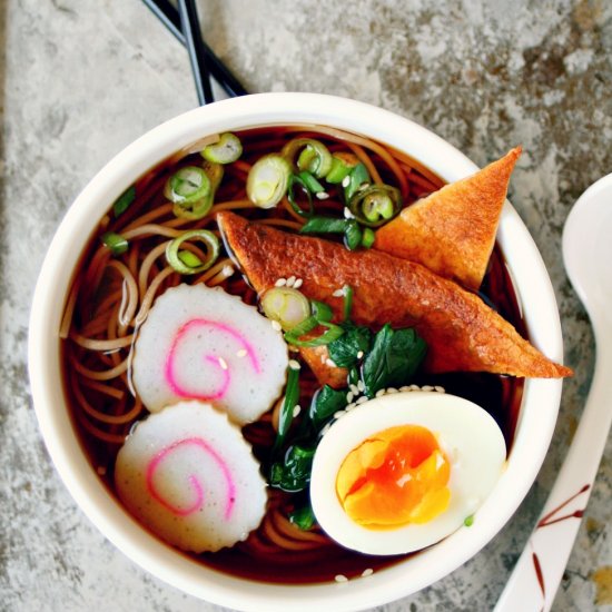 Kake Soba with Hon Tsuyu Broth