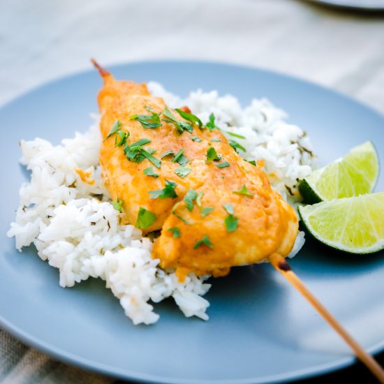 Baked Chipotle Chicken Skewers