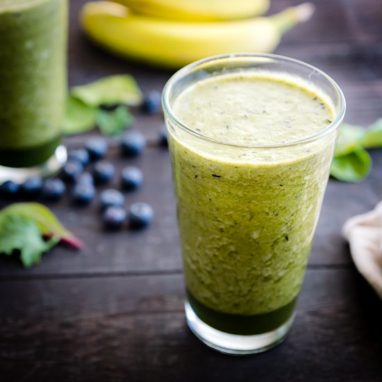 Blueberry-Banana Green Smoothie