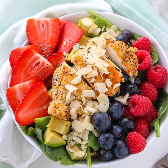 Mixed Berry Chicken & Spinach Salad